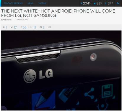 LG G2外媒获赞：旗舰产品引领智能手机新时代
